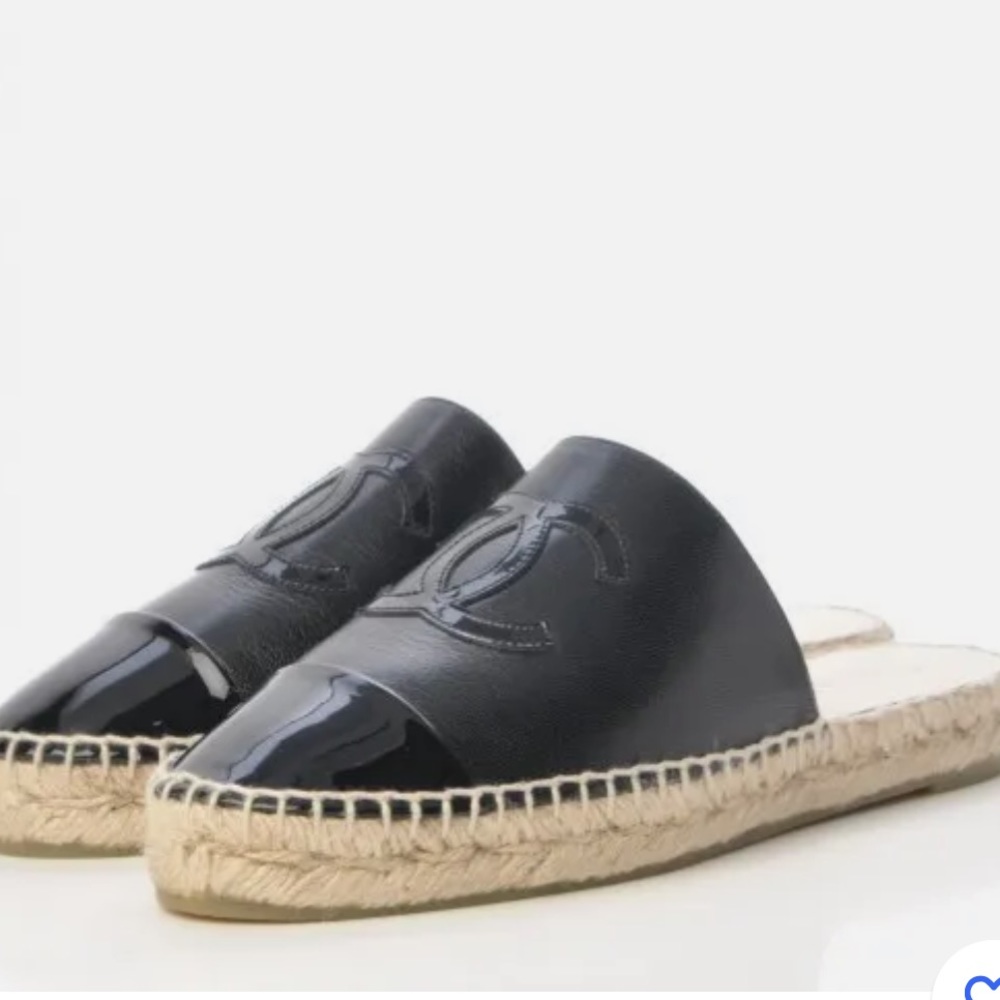 Chanel Leather CC Espadrilles worn one time